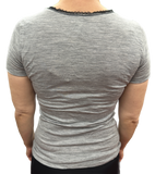 Merino Skins Verona Womens V-Neck Long Sleeve Thermal Underwear Soft Grey Marle In Australia - Darrahopens