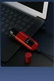 Handheld Portable Nose Hair Trimmer Rechargeable USB-C Clipper Shaver in Red