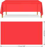 Table Cloth Cover Reusable & Washable Xmas Party 137cm x 274cm (54"x108") in Red