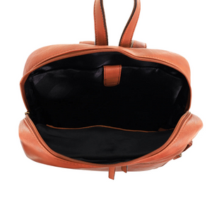 Pierre Cardin Womens Vintage Backpack Bag in Cognac