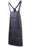 Pierre Cardin Professional Leather Apron Butcher Woodwork Hairdressing Barber Chef - Black