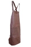 Pierre Cardin Professional Leather Apron Butcher Woodwork Hairdressing Barber Chef - Brown