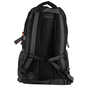 Pierre Cardin Mens Nylon Travel & Sport Large Backpack Bag in Black