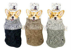60cm Quilted Dog Jacket Coat Warm Winter Pet Clothes Vest Padded Windbreaker