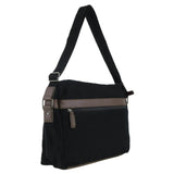 POLICE Wings Canvas Mens Messenger Business Bag w/ Laptop Computer Section in Black