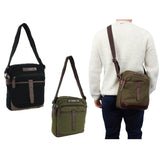 POLICE Wings Mens Canvas Crossbody Bag in Black