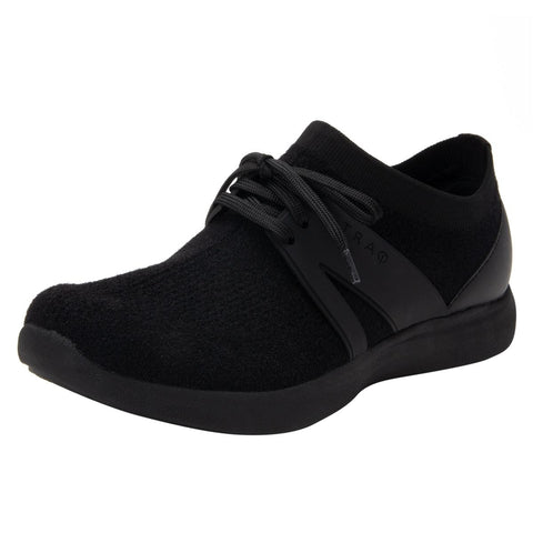 Traq By Alegria Womens Qool Comfort Smart Walking Shoe Sneaker - Fuzz Black In Australia - Darrahopens