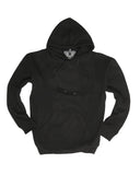 Adult Mens 100% Cotton Fleece Hoodie Jumper Pullover Sweater Warm Sweatshirt - Black - 2XL