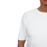 Mens Merino Wool Blend Short Sleeve Thermal Top Underwear Thermals Base Layer - Natural - M