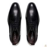 JULIUS MARLOW SPIKE Leather Boots Dress Work Formal Business Shoes Chukka - Black