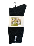 1 Pair Premium Mens Wool Heavy Duty Thick Work Socks Cushion Woolen - Black - 7-11
