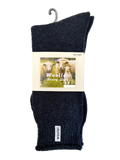 1 Pair Premium Mens Wool Heavy Duty Thick Work Socks Cushion Woolen - Navy - 11-14