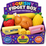 Squishy Fidget Box - 8pc Giant Food Squishy Set Squeezy Stress Relief Sensory Toys In Australia - Darrahopens