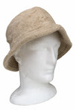 Stingy Brim Terry Towelling Bucket Hat Daggy Fishing Camping Lad Cap 100% COTTON - Beige - L/XL