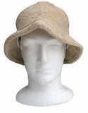 Stingy Brim Terry Towelling Bucket Hat Daggy Fishing Camping Lad Cap 100% COTTON - Beige - S/M