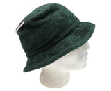 Stingy Brim Terry Towelling Bucket Hat Daggy Fishing Camping Lad Cap 100% COTTON - Bottle Green - L/XL
