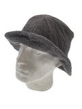 Stingy Brim Terry Towelling Bucket Hat Daggy Fishing Camping Lad Cap 100% COTTON - Grey - S/M