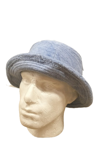 Stingy Brim Terry Towelling Bucket Hat Daggy Fishing Camping Lad Cap 100% COTTON - Sky Blue - XXL