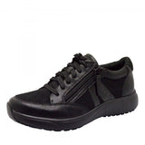 Alegria Traq Eazee Athletic Hiking Shoes w/ Easy-To-Zip Side Zipper - All Black In Australia - Darrahopens