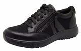 Alegria Traq Eazee Athletic Hiking Shoes w/ Easy-To-Zip Side Zipper - All Black In Australia - Darrahopens