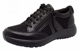 Alegria Traq Eazee Athletic Hiking Shoes w/ Easy-To-Zip Side Zipper - All Black In Australia - Darrahopens