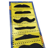 2pcs Set Rainbow Umbrella Hat + 70s Fake Moustache Costume Props Novelty Fancy