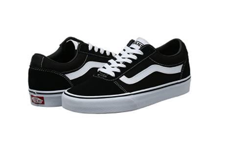 Vans Mens Ward Suede Canvas Sneakers Shoes - Black/White In Australia - Darrahopens
