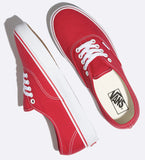 Vans Mens Authentic Canvas Shoes Classic Skateboard Sneakers Casual - Red In Australia - Darrahopens