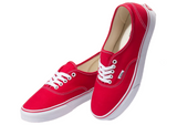 Vans Mens Authentic Canvas Shoes Classic Skateboard Sneakers Casual - Red In Australia - Darrahopens