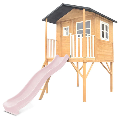 Lifespan Kids Burleigh Cubby House with 2.2m Slide (Pastel Pink) In Australia - Darrahopens
