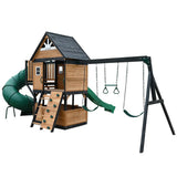 Lifespan Kids Claremont Swing Set & Play Centre with 2.2m Slide (Green) In Australia - Darrahopens