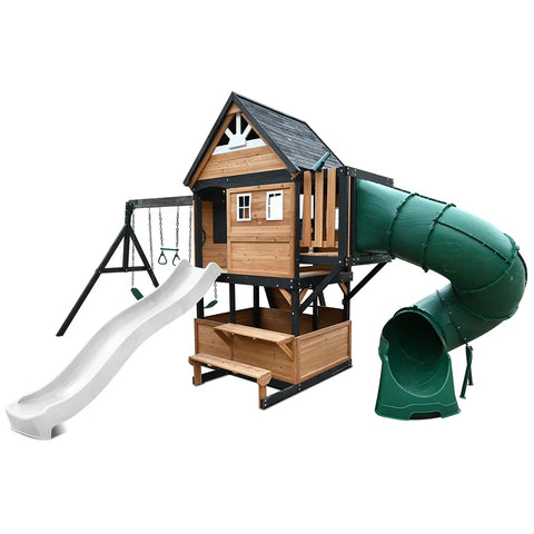 Lifespan Kids Claremont Swing Set & Play Centre with 2.2m Slide (White) In Australia - Darrahopens