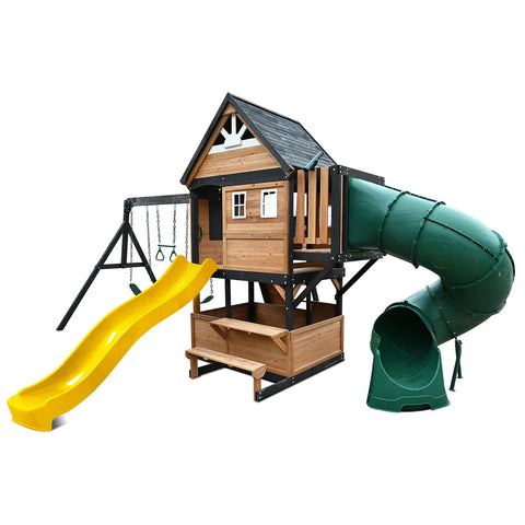Lifespan Kids Claremont Swing Set & Play Centre with 2.2m Slide (Yellow) In Australia - Darrahopens