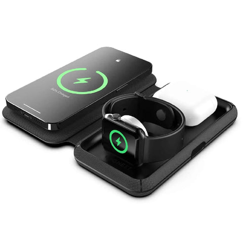 Cygnett MagTravel 3-in-1 Wireless Charger - Black In Australia - Darrahopens