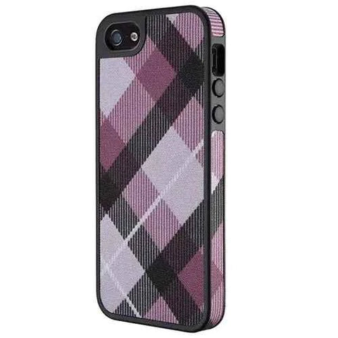 Speck FabShell for iPhone SE/5/5S Case - MegaPlaid Mulberry/Black New In Australia - Darrahopens