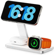 Laser ChargeCore 3-in-1 Charging Stand for Apple, Samsung, Watch Charger - White (includes 20W Charger and Cable) In Australia - Darrahopens