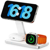 Laser ChargeCore 3-in-1 Charging Stand for Apple, Samsung, Watch Charger - White (includes 20W Charger and Cable) In Australia - Darrahopens
