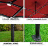 3x3m Pop Up Gazebo Outdoor Tent Folding Marquee Party Camping Market Canopy - red