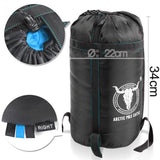 Double Camping Envelope Twin Sleeping Bag Thermal Tent Hiking Winter -15?? C - blue