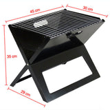 Portable Notebook Grill Foldable Folding Charcoal BBQ Camping Picnic Barbecue
