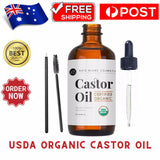 USDA Organic Castor Oil, Pure Cold Pressed, Hexane Free, from Kate Blanc