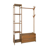 100cm Clothes Rack Stand Storage Shelves Modern Coat Tree