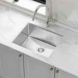 600x450mm Handmade 1.5mm 16 Gauge Stainless Steel Kitchen Laundry Sink with Waste In Australia - Darrahopens