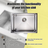 600x450mm Handmade 1.5mm 16 Gauge Stainless Steel Kitchen Laundry Sink with Waste In Australia - Darrahopens