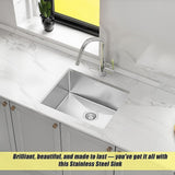 600x450mm Handmade 1.5mm 16 Gauge Stainless Steel Kitchen Laundry Sink with Waste