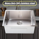 600x450mm Handmade 1.5mm 16 Gauge Stainless Steel Kitchen Laundry Sink with Waste