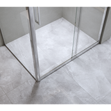 150mm Adjustable () Single Door Corner Sliding Glass Shower Screen in Chrome - P