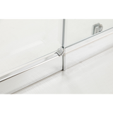 150mm Adjustable () Single Door Corner Sliding Glass Shower - Style 1