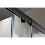 150mm Adjustable () Single Door Corner Sliding Glass Shower - Style 2