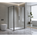 150mm Adjustable () Single Door Corner Sliding Glass Shower - Style 2